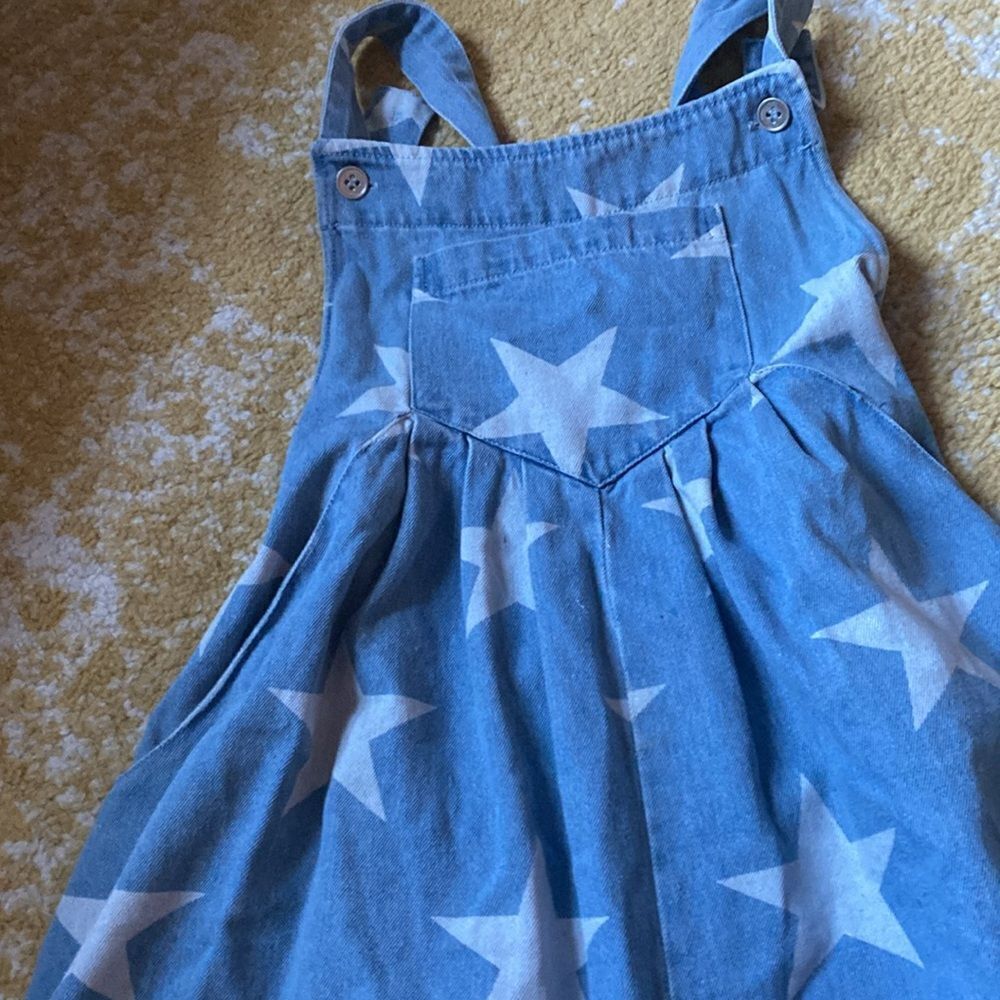 Three Bird Nest Blue Star Print Women Shorts - Picture 5 of 7